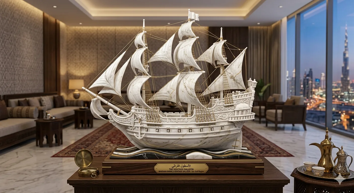Sang-e-Nakhoda hand-carved from Makrana White marble